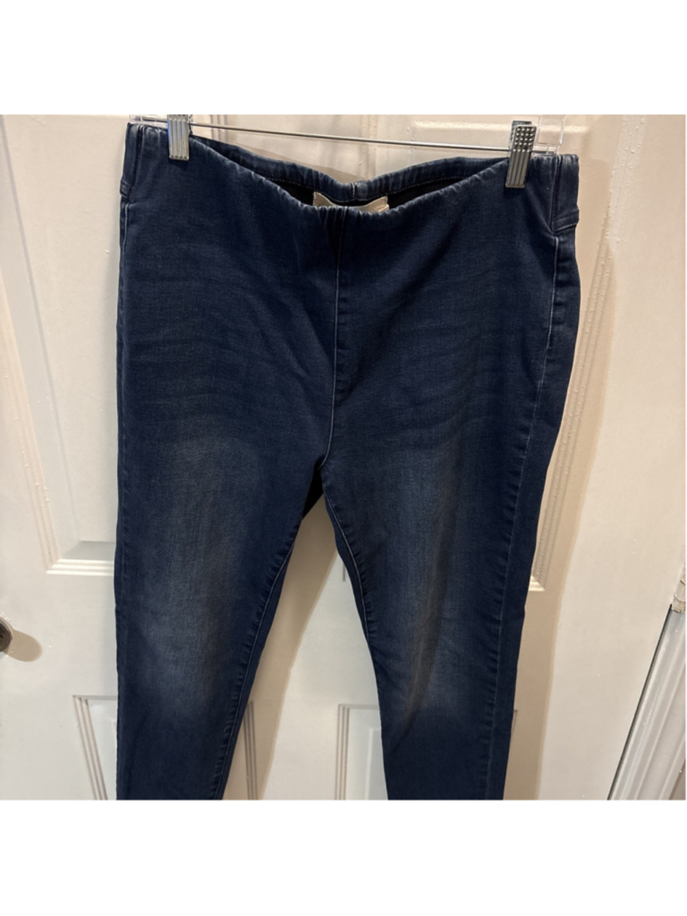 Soft Surroundings Pull On Jeans Womens size M Blue Stretch Denim Casual Comfort